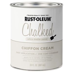 Rust-Oleum Chalked Ultra Matte Paint Chiffon Cream 887ml Rust-Oleum Chalked Ultra Matte Paint Chiffon Cream 887ml
